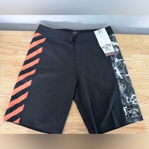 Billabong Bad Billy’s Black and Orange Swim Shorts